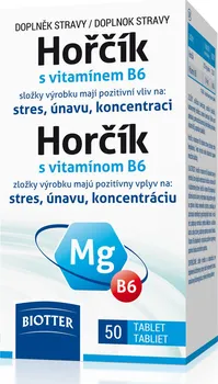Biotter Hořčík 125 mg s vitamínem B6 50 tbl.