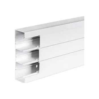 kabelová chránička ISM10500P Parapetní kanál+přední víko 3-kom, 185x55 bílý, L 1x2m, Schneider Electric