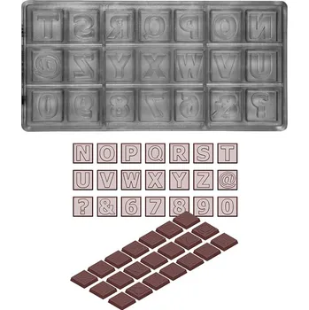 Forma na pečení Forma na pralinky (abeceda s čísly N-Z,6-9, 6,5g) 3x7 tvarů/forma- 21 druhů