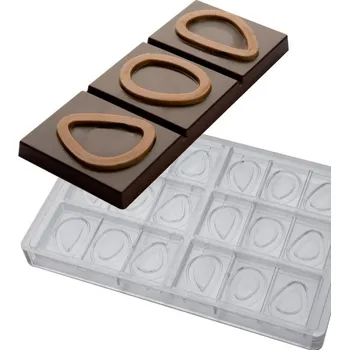 Nádoba na pečení Forma na čokoládovou tabulku 50g (Fave del Cacao) 3x6 tvary/forma