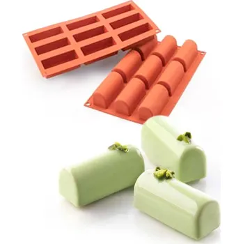 Forma na pečení Forma silikonová (9ks midi buche) 8,4x3,2, v.3,5cm