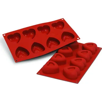 Forma na pečení Forma silikonová (8ks srdce velké) prům.5,9x6,0, v.3cm