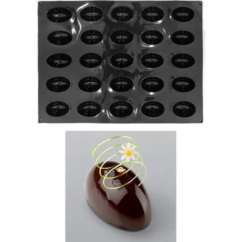 Nádoba na pečení Forma silikonová (25ks ovál) 8,5x5, v.4,3cm, 100ml