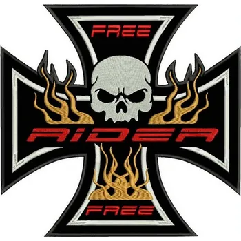 Nášivka nášivka kříž free rider velikost: malá, barva: bílá