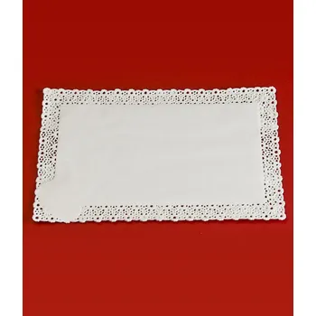 Krajka leštěný papír 40x60cm (bílá) 100ks/bal