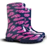 DEMAR - Dívčí barevné holínky TWISTER PRINT 0036 V velké srdce Velikost: 30 - 31