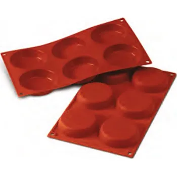 Nádoba na pečení Forma silikonová (6ks Flan mould disky) prům.8cm, v.1,8cm