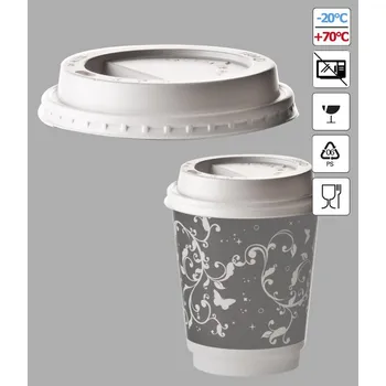 Jednorázové nádobí Víčko na nápojový kelímek POLO450 100 ks/bal