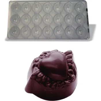Forma na pečení Forma na pralinky (okřídlené srdce 14g) 3x7 tvarů/forma