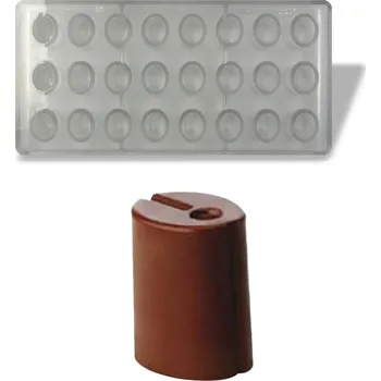 Forma na pečení Forma na pralinky (vysoký ovál 10g) 3x8 tvarů/forma