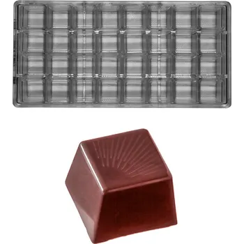 Nádoba na pečení Forma na pralinky (čtverec s paprsky 11g) 4x8 tvarů/forma