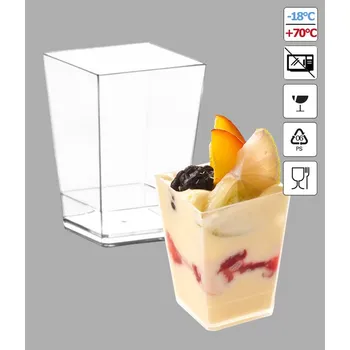 Jednorázové nádobí Pohárek PS Kubik 120ml 50 ks/bal