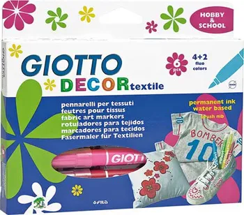 GIOTTO DECOR Textile Popisovač 6 ks 