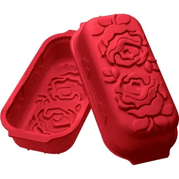 Forma na pečení Forma silikonová pekáč (růže) 30x14,5, v.8cm
