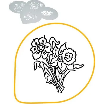 Šablona na dekoraci (narcisky) prům. 26cm, plast
