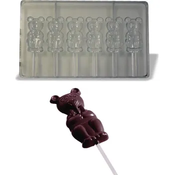 Nádoba na pečení Forma na čokoládová lízátka (medvěd 15g) 6 tvarů/forma