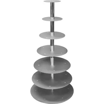 Stojan na dorty kovový, kulatý (7 pater) prům.16-20-26-32-40-45-50 cm