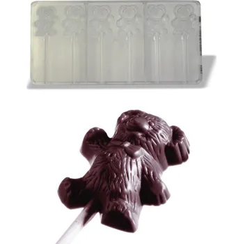 Forma na pečení Forma na čokoládová lízátka (medvídek 11g) 6 tvarů/forma