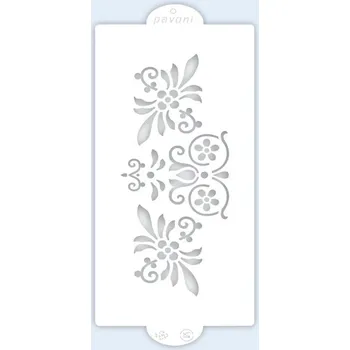 Stencil dekorační (květy) 26x12,5cm
