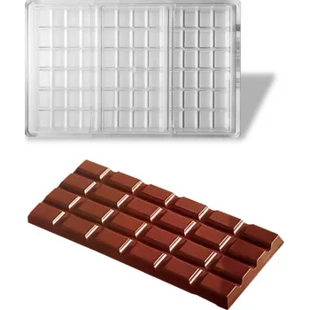 Forma na pečení Forma na čokoládovou tabulku 108g (obdélník) 1x3 tabulky/forma