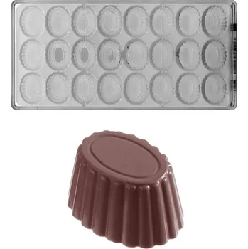 Forma na pečení Forma na pralinky (košíček ovál 14g) 3x8 tvarů/forma