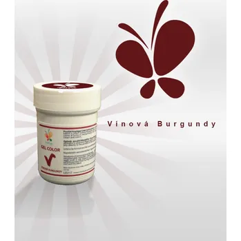 Potravinářské barvivo Gelová barva, vínová Burgundy 30 g/kelímek