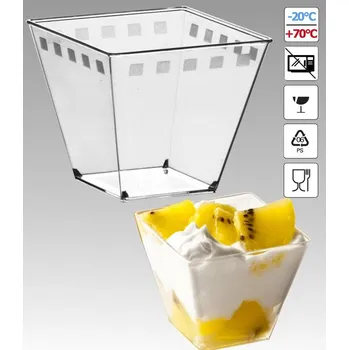 Jednorázové nádobí Pohárek PS Cubino 120ml 50 ks/bal