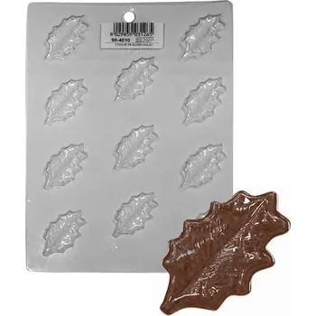 Nádoba na pečení Forma na čokoládu PE (listy cesmíny) 11 tvarů/forma