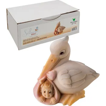 Nádoba na pečení Forma silikonová 3D (čáp s miminem) 12x7,5, v.11,5cm