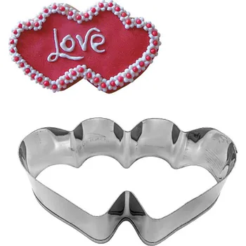 Vykrajovátko Vykrajovátko nerez (spojená srdce) 9,4x5cm,v.3cm