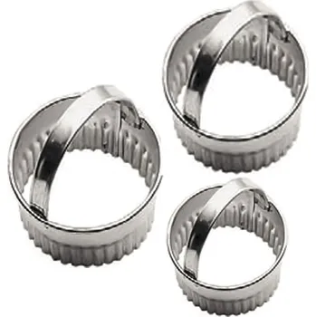 Vykrajovátko Vykrajovátka sada 3ks (kruh vroubkovaný) tvar: prům.6-8,v.3cm