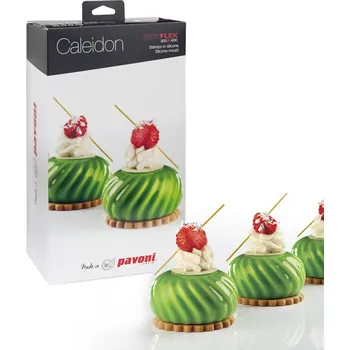 Forma na pečení Forma silikonová design Caleidon (polokoule s vroubky) 12x93ml, ⌀6,6, v.3,4cm