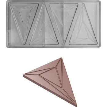 Nádoba na pečení Forma na čokoládovou tabulku 25g (trojúhelník) 1x4 tvary/forma