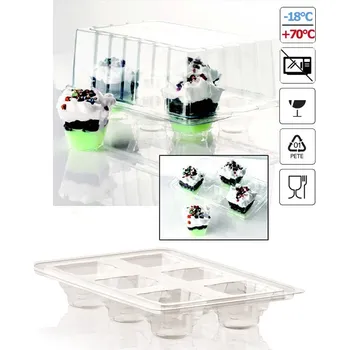 Podnos na 6 ks pohárků 22x15, v.3.2cm (průhledný) 1 ks/podnos