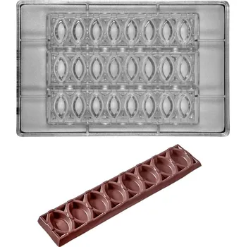 Forma na pečení Forma na čokoládovou tabulku 57g (tyčinka s kalíšky) 3x1 tvarů/forma