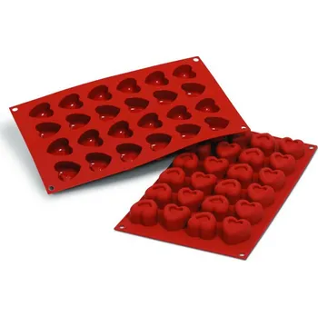 Forma na pečení Forma silikonová (24ks srdce malé) prům.3,4x3,3, v.2,1cm