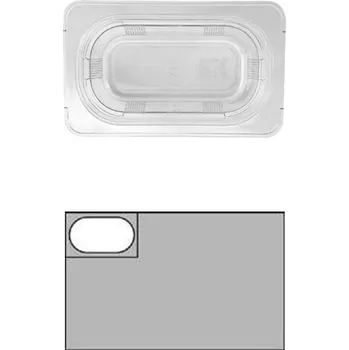 Plech na pečení GN 1/9 v.6,5cm polykarbonát 17,6x11cm, 0,5 lt
