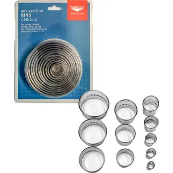 Vykrajovátko Vykrajovátka sada 11ks (kruh vroubkovaný) tvar: prům.2,5-10, v.3cm