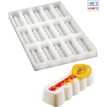 Forma na pečení Forma silikonová na pralinky a na pečení (Snack vlnky) 9x3, v.1,9cm