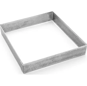 Nádoba na pečení Ráfek dortový nerez děrovaný (čtverec) 19x19, v.3,5cm