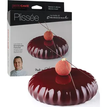 Forma na pečení Forma silikonová design Plisse 3D (disk) 1000ml, ⌀18, v.4,7cm