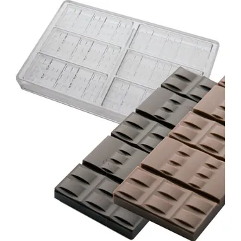 Nádoba na pečení Forma na čokoládovou tabulku 50g (Cinturino) 3x2 tvary/forma