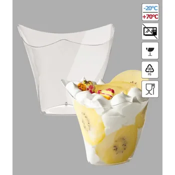 Jednorázové nádobí Pohárek PS Dorico 200ml (hranatý) 50 ks/bal