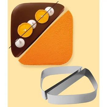 Forma na pečení Ráfek dortový nerez půlený (čtverec) 16x16cm, v.4cm