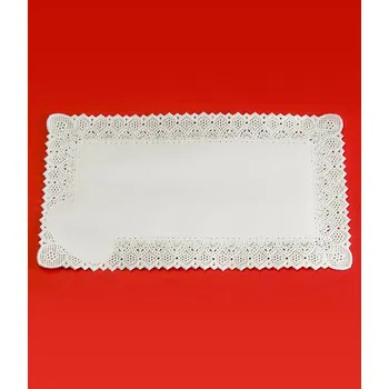 Krajka Krajka leštěný papír 45x55cm (bílá) 100 ks/bal