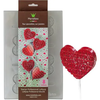 Forma na pečení Formy na čoko lízátka Lolli Pop 2 ks (srdce 34g) 4 tvary/forma, 2 formy