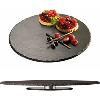 Stojánek s deskou z přírodní břidlice (otočný) prům: 32, v.2,5cm