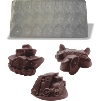 Forma na pečení Forma na pralinky (dopravní prostředky 13g) 3x7 tvarů/forma