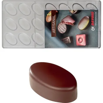 Forma na pečení Forma na pralinky (ovál hladký 10g) 3x7 tvarů/forma