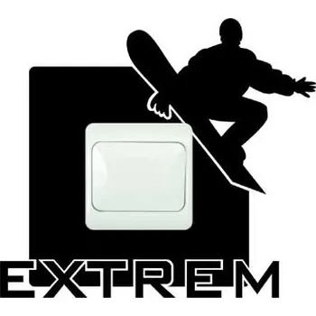 Samolepící dekorace Samolepka pod vypínač Extrem (dekorace do bytu)